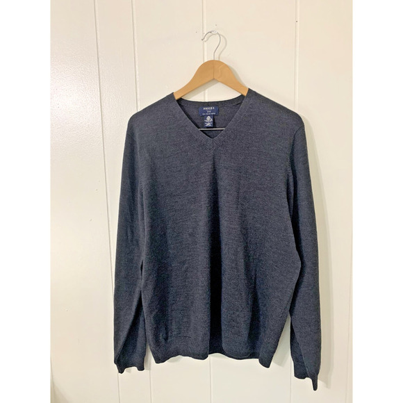 Brooks 346 Men's Pullover Sweater 100% Merino Wool Size Large Grandpacore Career - Picture 1 of 7